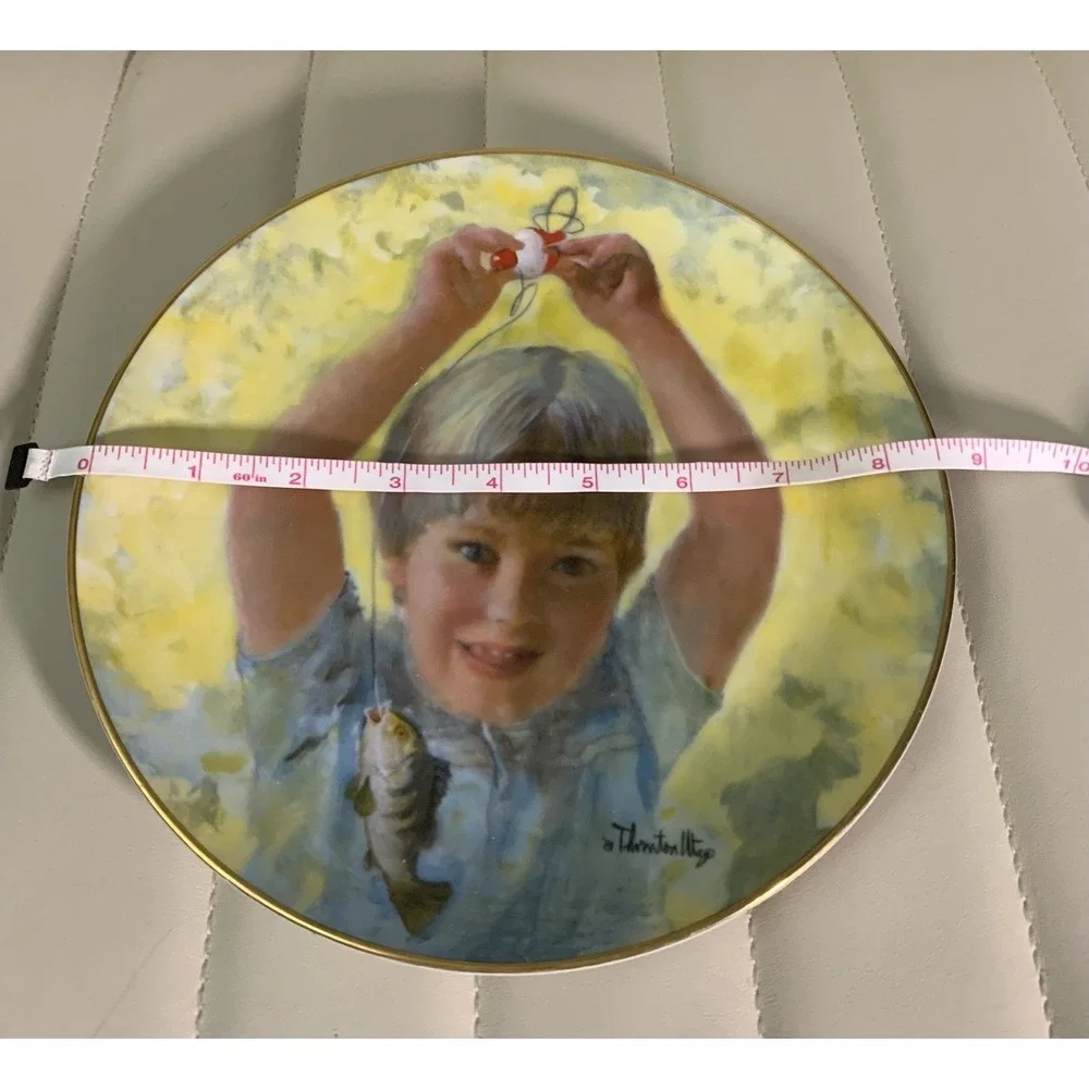 Viletta First Catch Thornton Utz‎ Carefree Days Collector Plate 1982 1614A 8.5